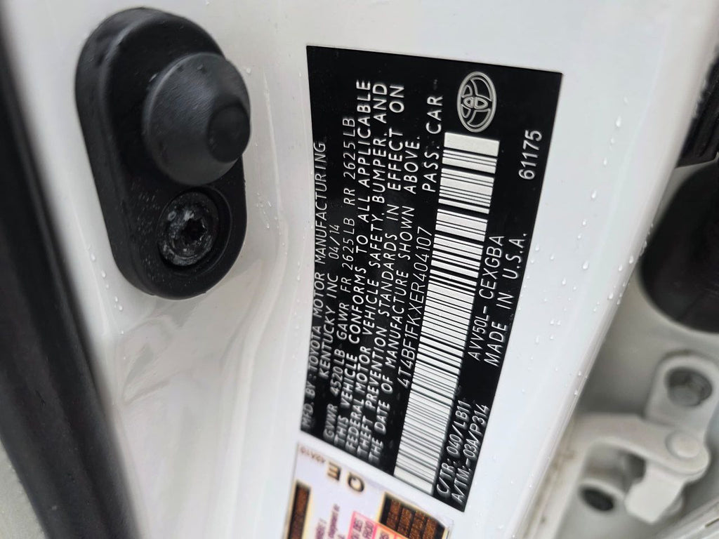 2014 Toyota Camry Hybrid | White | 2.5L FWD | VIN: 4T4BF1FKXER404107